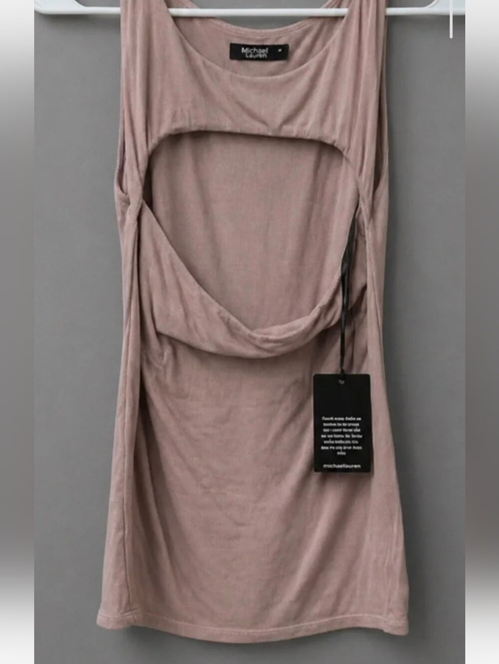 Revolve Michael Lauren Blush Pink Drape Tank Top